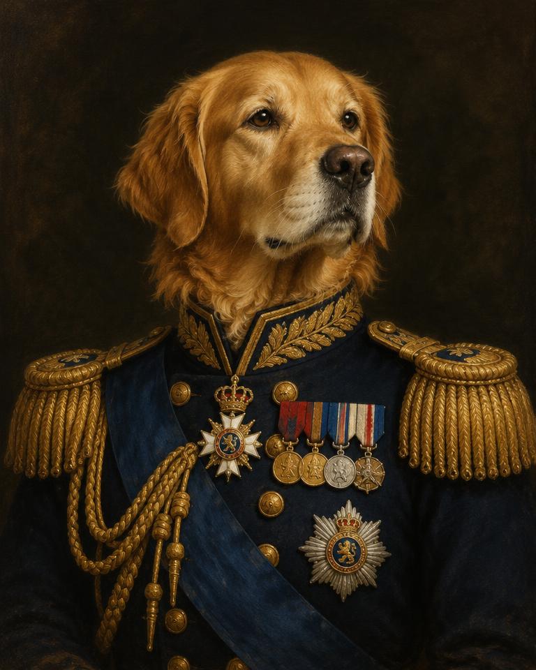 Regal Pet Portrait example artwork